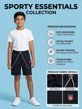 Boys Active Wear Black Performance Shorts