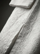 Girls White Ethnic Self-Design Kurta Patiala Suit Set with Dupatta