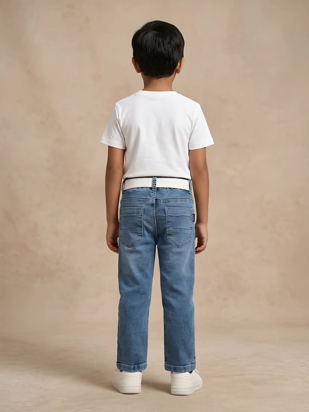 Boys Stylish Blue Medium Wash Jeans.