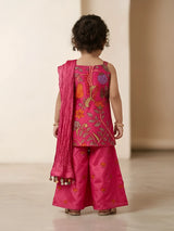 Rani Floral Print Palazzo Set with Dupatta Kids Ethnic Wear