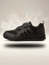 Adidas Fluo Black Velcro Unisex School Shoes.