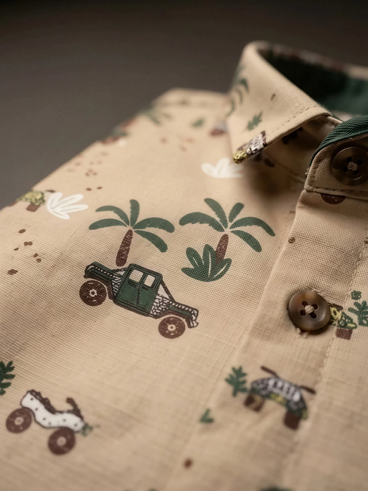Infant Boys Green Dungaree Set.