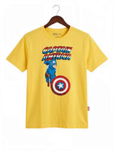 Boys Yellow Captain America Graphic T-Shirt