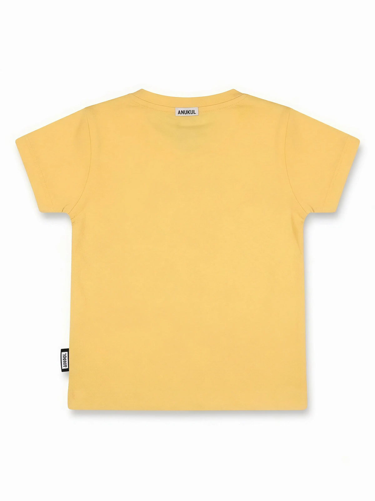 Yellow Graphic Print Cotton T-Shirt Kids Casual Wear
