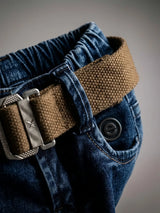 Boys Dark Blue Regular Fit Jeans.