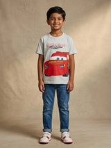 Boys Grey Lightning McQueen Graphic T-Shirt