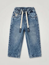 Boys Blue Elastic Waistband Denim Jeans.