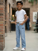 Boys' Premium Light Blue Relaxed Fit Jeans