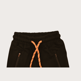Boys Leisure Plain Rib Waist Track Pant W/O Rib - Black