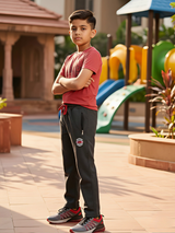 Boys Comfortable Dark Grey Casual Track Pants