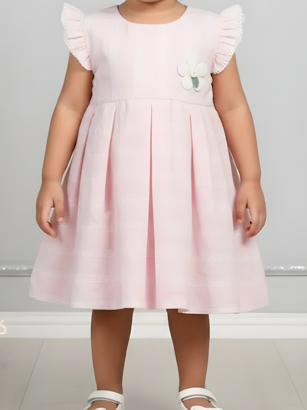 Blush Pink Striped Frock