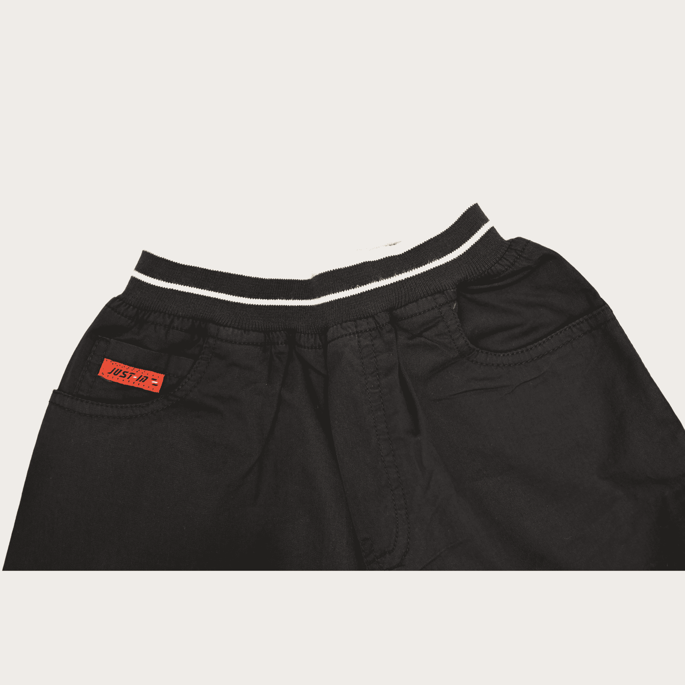 Boys Casual Plain Cotton Shorts Full Elastic - Navy Blue