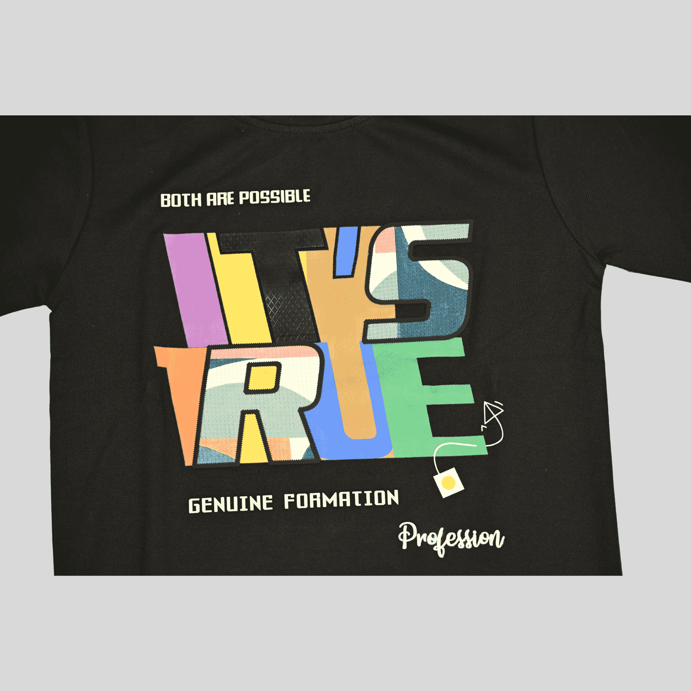 Boys Casual Full Sleeves Printed Round Neck T-Shirt - Black