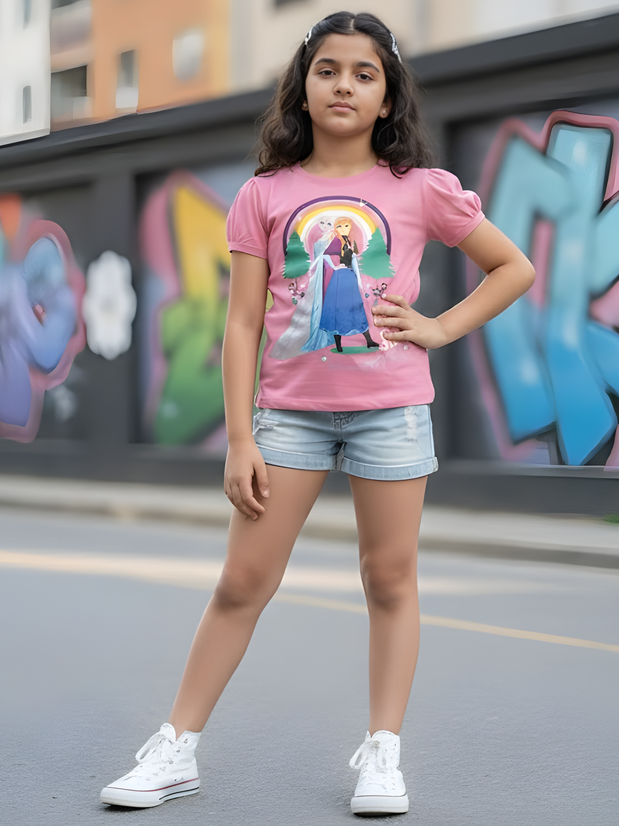 Girls' Pink Disney Frozen "Hey Sis, You're Simply the Best" Graphic T-Shirt