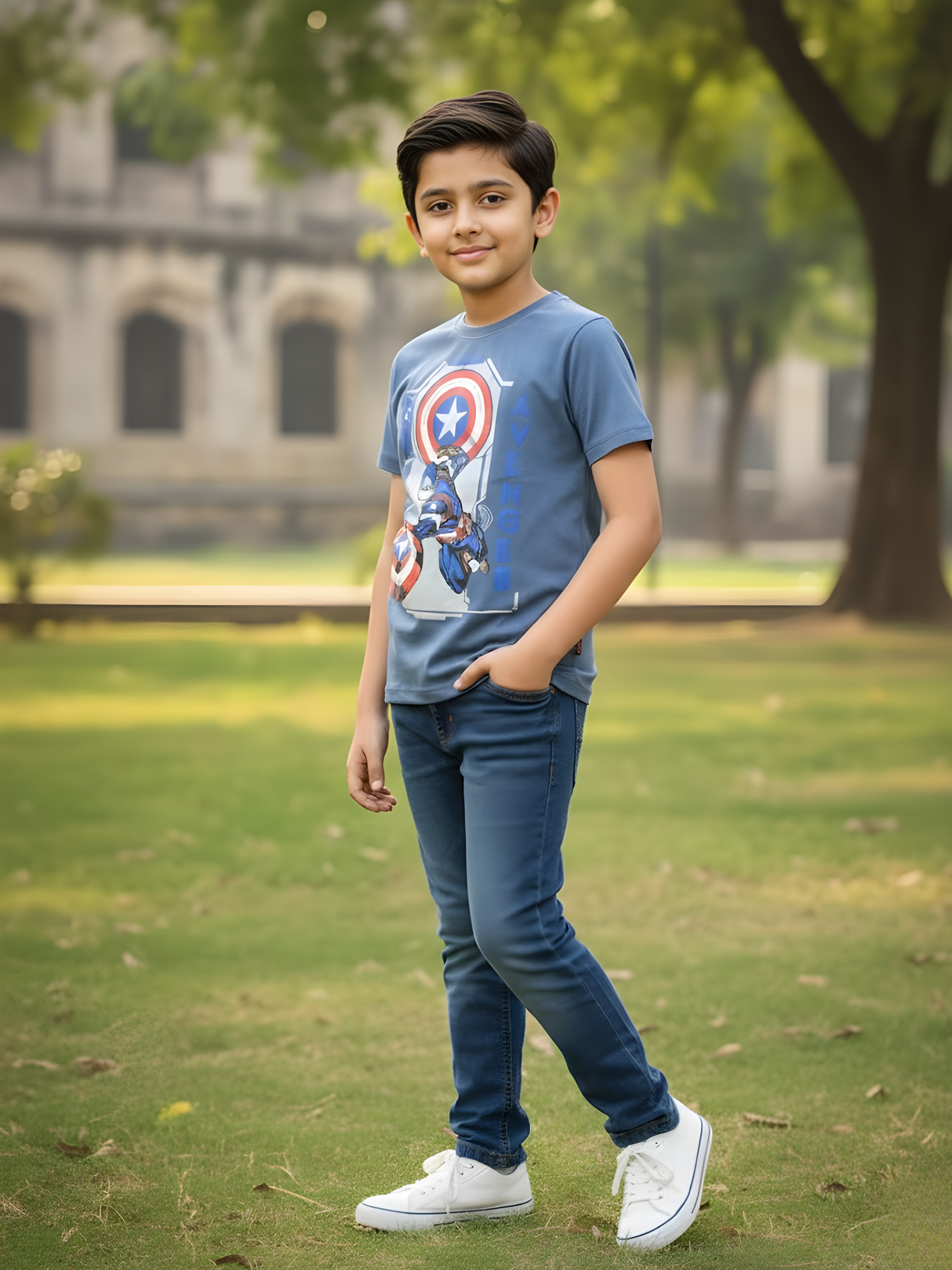 Boys' Marvel Captain America "Avenger" Graphic T-Shirt
