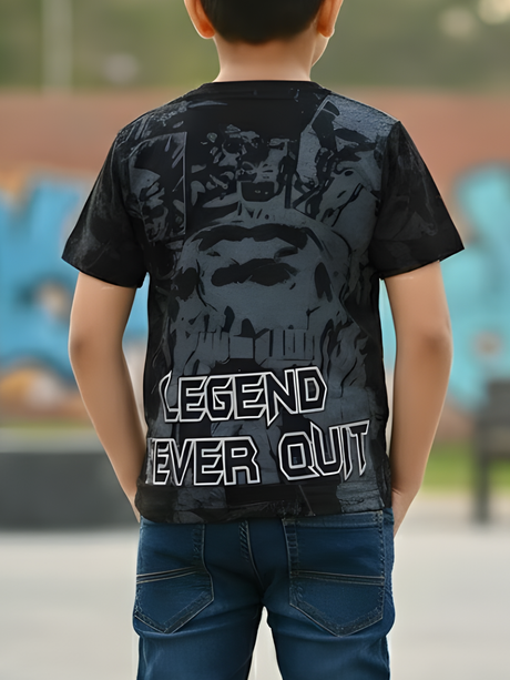 Boys' Urban Hero Graphic Tee - Midnight Black