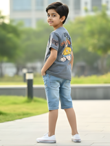 Boys' Dark Grey "Fun Times" Graphic T-Shirt