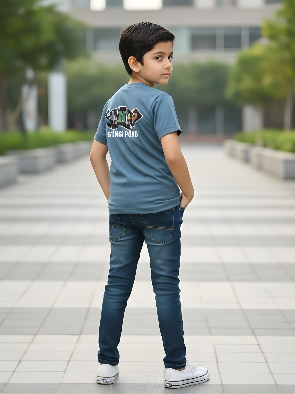 Boys' "Strange" Playing Card Graphic T-Shirt