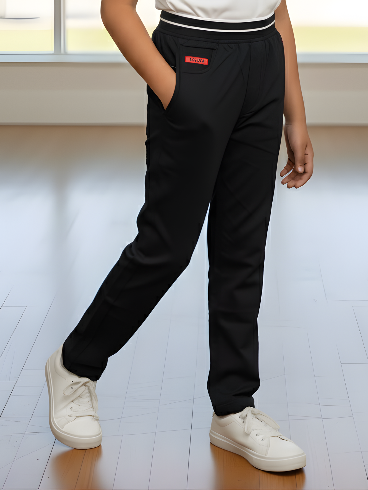 Boys' Essential Black Comfort-Waist Pantboys-black-comfort