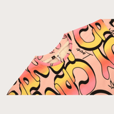 Girls Casual Half Sleeves Printed Crop Top - Pink