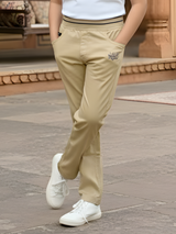 Boys' Timeless Khaki Comfort-Waist Trousers