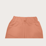 Girls Leisure Plain Rib Waist Track Pant With Rib  - Pink