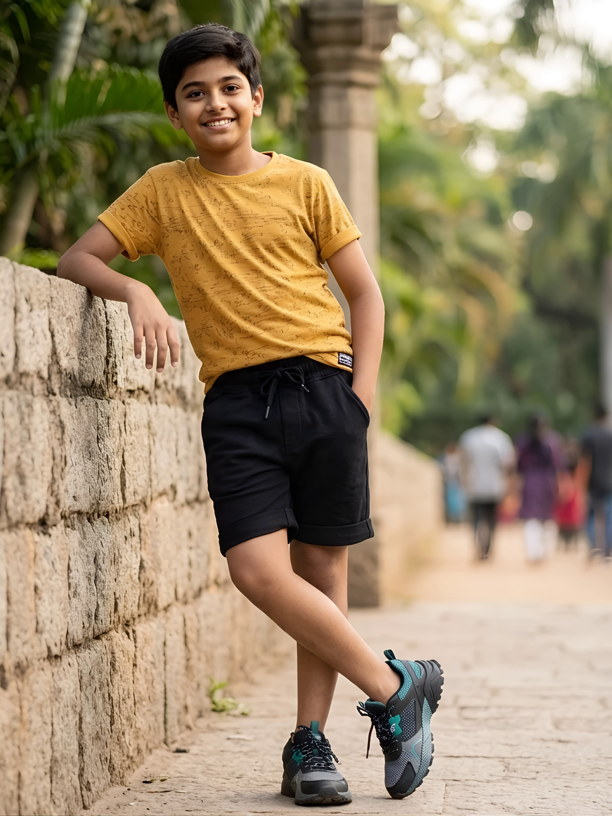 Boys' Urban Comfort Drawstring Shorts - Classic Black