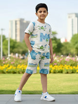 Boys Cream Monsters & Friends Graphic Coordinate Set