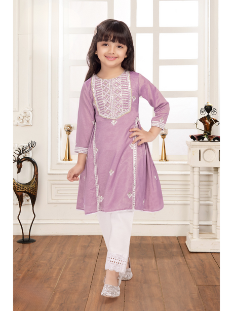 Girls' Vibrant Hot Pink Tunic and Palazzo Set