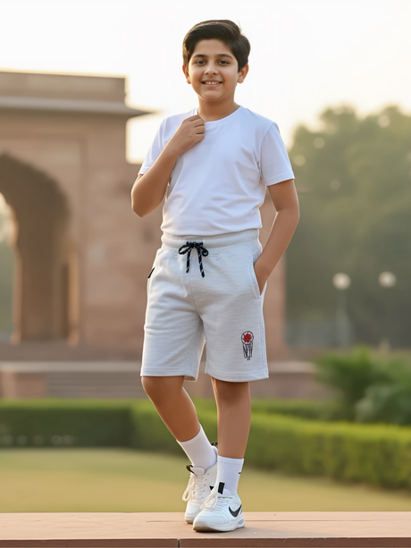 Boys' Grey Performance Basketball Shorts - Athletic Sportswear