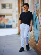 Boys' Classic Cream Comfort-Fit Track Pants