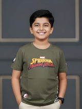 Boys' Olive Green Spider-Man vs. Venom Graphic T-Shirt