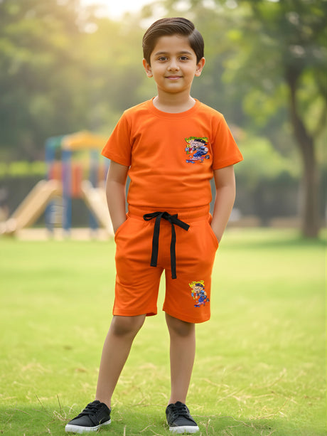Boys' Electric Orange Graphic Co-Ord Set