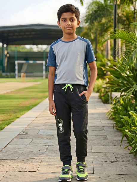Boys' Sporty 'Game On' Dark Grey Track Pants