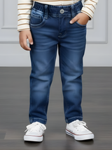 Boys' Classic Slim Fit Jogger Jeans - Dark Indigo Wash