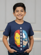 Boys' Navy Blue Hero Duo Graphic T-Shirt