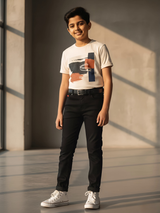 Boys' Slim Fit Classic Black Denim Jeans