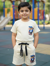Boys' Urban Cream Graphic Co-Ord Set