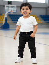 Boys Sleek Black Slim Fit Stretchable Jeans