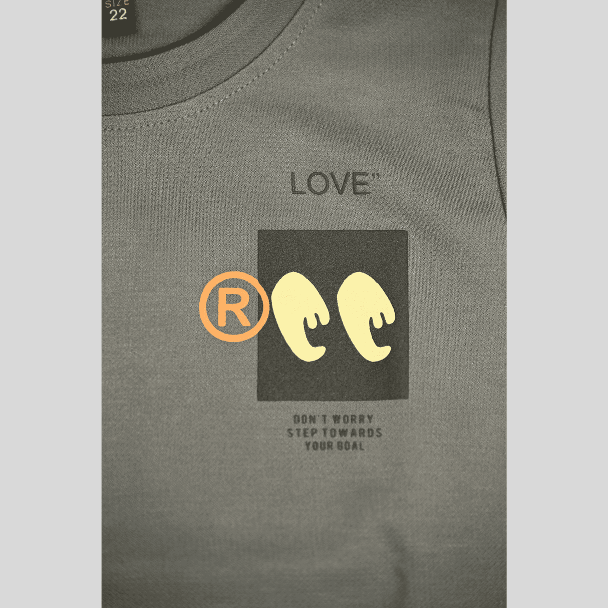 Boys Casual Half Sleeves Printed Round Neck T-Shirt - Grey