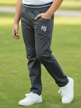 Boys' Essential Slate Grey Comfort-Waist Pants