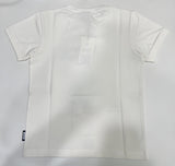 Boys White Printed Cotton Blend Regular T Shirt(Cartoon Smile Graphic print)