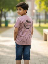 Kids' Subtle Floral Graphic Purple T-Shirt