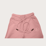 Girls Leisure Plain Rib Waist Track Pant With Rib - Purple