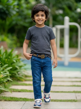 Boys' Premium Slim Fit Blue Denim Jeans