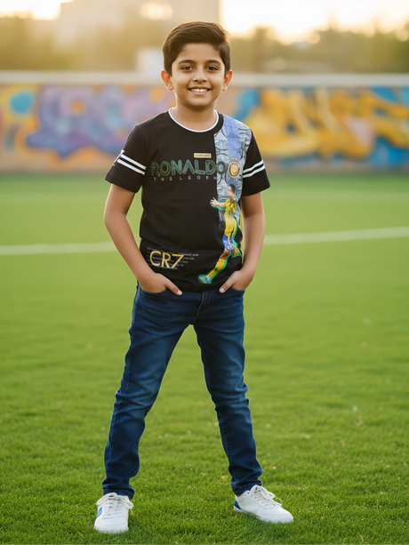 Boys' Ronaldo CR7 Graphic Print Casual T-Shirt