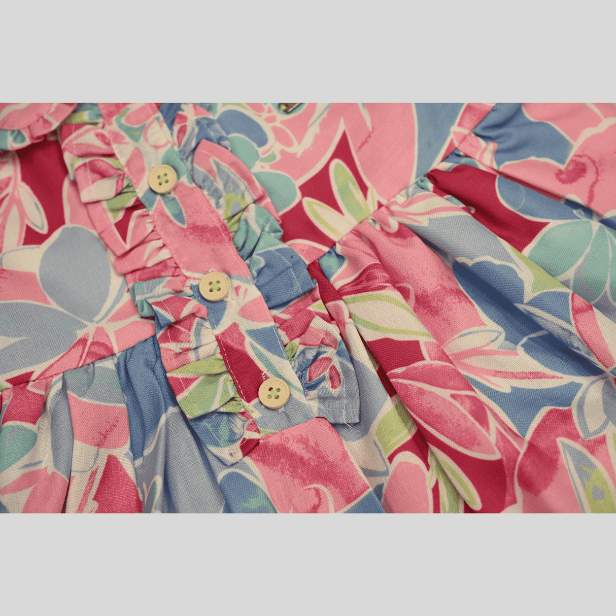 Girls Casual Printed Cotton Frocks - Pink
