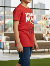 Boys' Red Spider-Man Action Graphic T-Shirt