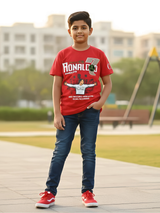 Boys' Red Ronaldo Graphic Print T-Shirt