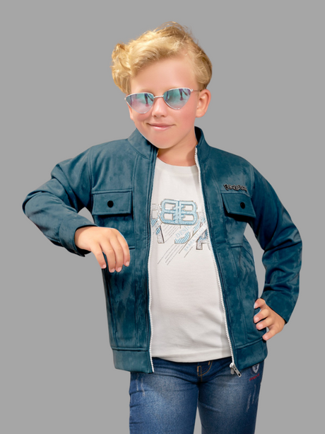 Boys' Blue Bomber Jacket